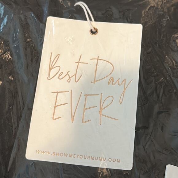 Show Me Your MuMu Black Florentine One Shoulder Maxi Dress NWT Size Medium - Picture 6 of 7